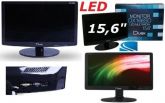 MONITOR LED 15.6 WIDE DX166 Multimidia/Som integrado/DVI/VGA